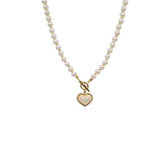 Pearly Heart Necklace